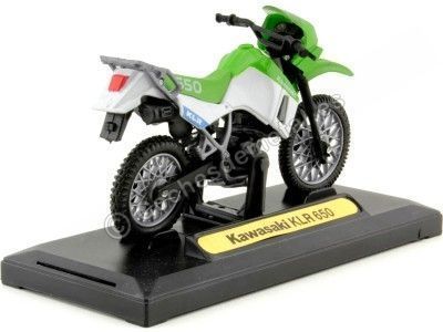 CARSDEMETAL.ES 1990 KAWASAKI KLR650 VERT / BLANC 1:18 MOTEUR MAX 411 2