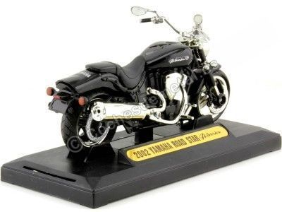 Cochesdemetal.es 2002 Yamaha Road Star Warrior Negra 1:18 Motor Max 437 2