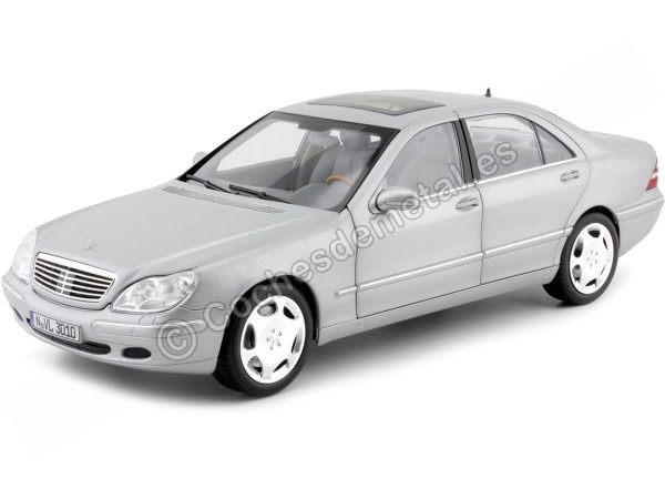 Cochesdemetal.es 1998 Mercedes-Benz S600 V12 (W140) Gris 1:18 Norev HQ 183810