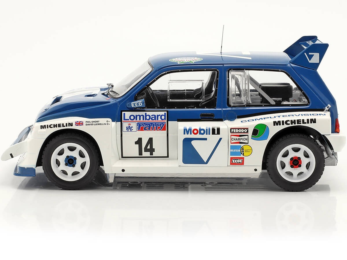 1986 MG Metro 6R4 Nº14 Llewellin/Short RAC Rallye Lombard 1:18 IXO 