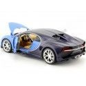 Cochesdemetal.es 2016 Bugatti Chiron Azul est court 1:24 Welly