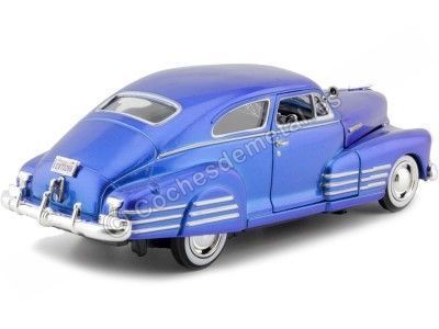 Cochesdemetal.es 1948 Chevrolet Aerosedan Fleetline Azul Metalizado 1:24 Motor Max 73266 2