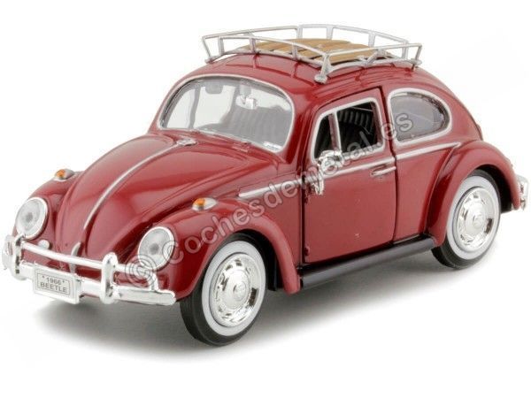 CARSDEMETAL.ES 1966 Volkswagen VW Beetle avec portage rouge