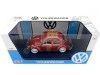 Cochesdemetal.es 1966 Volkswagen VW Beetle con Portaequipajes Rojo 1:24 Motor Max 79559