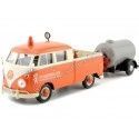 CARSDEMETAL.ES 1967 Volkswagen Type 2 (T1) "Set Road Service" Orange / Gray 1:24 MOTOR MAX 79674