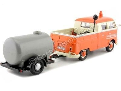 CARSDEMETAL.ES 1967 Volkswagen Type 2 (T1) "Set Road Service" Orange / Gray 1:24 MOTOR MAX 79674 2