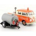 CARSDEMETAL.ES 1967 Volkswagen Type 2 (T1) "Set Road Service" Orange / Gray 1:24 MOTOR MAX 79674