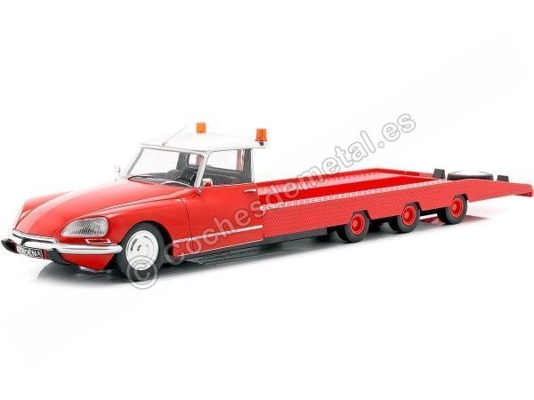 Cochesdemetal.es 1970 Citroen DS Tissier Autotransporter Rojo 1:18 CMR139