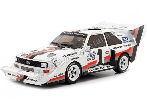 Cochesdemetal.es 1987 Audi Sport Quattro S1 E2 Nº1 Walter Röhrl Ganador Pikes Peak 1:18 CMR205
