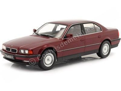 Cochesdemetal.es 1994 BMW 740i (E38) Serie 7 Granate Metalizado 1:18 KK-Scale KKDC180364