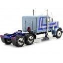 Carsdemetal.es 1967 Truck Peterbilt 359 "Toro Nose" Bleu métallique 1:18 Road Kings 180084