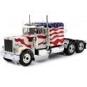 Cochesdemetal.es 1967 Camión Peterbilt 359 "Nariz de Toro" Bandera EE.UU. 1:18 Road Kings 180082