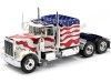 Cochesdemetal.es 1967 Camión Peterbilt 359 "Nariz de Toro" Bandera EE.UU. 1:18 Road Kings 180082