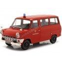 Cochesdemetal.es 1965 Ford Transit Bus Cuerpo de Bomberos Rojo 1:18 KK-Scale KKDC180467