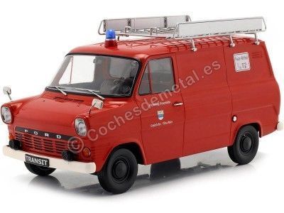 1965 Ford Transit Furgoneta "Bomberos de Westfalia" Rojo 1:18 KK-Scale 180495 Cochesdemetal.es