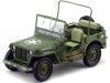 Cochesdemetal.es 1944 Jeep Willys Police militaire Green Khaki 1:18 American Diorama 77406