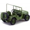 Cochesdemetal.es 1944 Jeep Willys Police militaire Green Khaki 1:18 American Diorama 77406