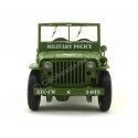 Cochesdemetal.es 1944 Jeep Willys Police militaire Green Khaki 1:18 American Diorama 77406