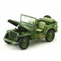 Cochesdemetal.es 1944 Jeep Willys Police militaire Green Khaki 1:18 American Diorama 77406
