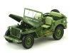 Cochesdemetal.es 1944 Jeep Willys Police militaire Green Khaki 1:18 American Diorama 77406