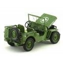 Cochesdemetal.es 1944 Jeep Willys Police militaire Green Khaki 1:18 American Diorama 77406