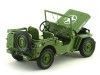 Cochesdemetal.es 1944 Jeep Willys Police militaire Green Khaki 1:18 American Diorama 77406