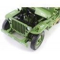 Cochesdemetal.es 1944 Jeep Willys Police militaire Green Khaki 1:18 American Diorama 77406