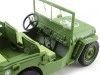 Cochesdemetal.es 1944 Jeep Willys Police militaire Green Khaki 1:18 American Diorama 77406
