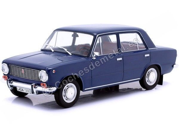 Cochesdemetal.es 1968 Lada 1200 (Seat 124) Azul Marino 1:24 WhiteBox 124078