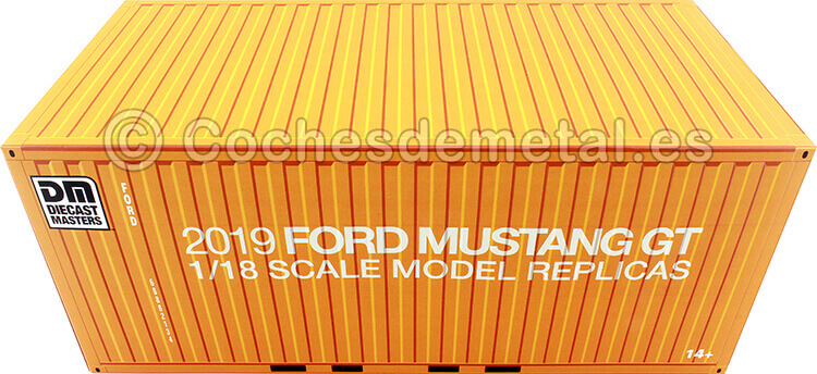 2019 Ford Mustang GT 5.0 Coupe Naranja 1:18 Diecast Masters 61001