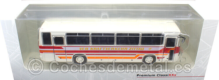 1977 Ikarus 256 Transporte Planta de Energía red Zittau Blanco/Rojo 1:43 Premium ClassiXXs PCL47125