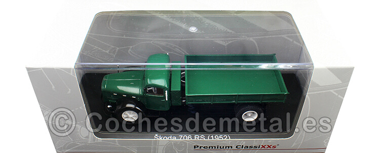 1952 Skoda 706 RS Camión de Plataforma 2 Ejes Verde 1:43 Premium ClassiXXs PCL47130
