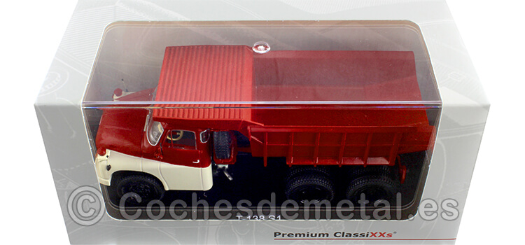 1956 Tatra T-138 S1 Camión Volquete Rojo/Blanco 1:43 Premium ClassiXXs PCL47140