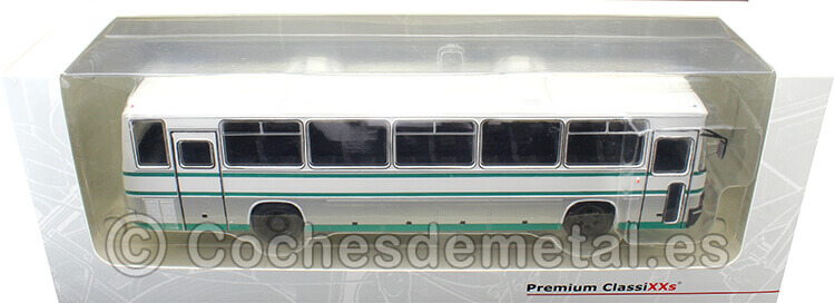 1977 Ikarus 250.59 Autobus Interurbano Blanco/Verde/Plateado 1:43 Premium ClassiXXs PCL47151