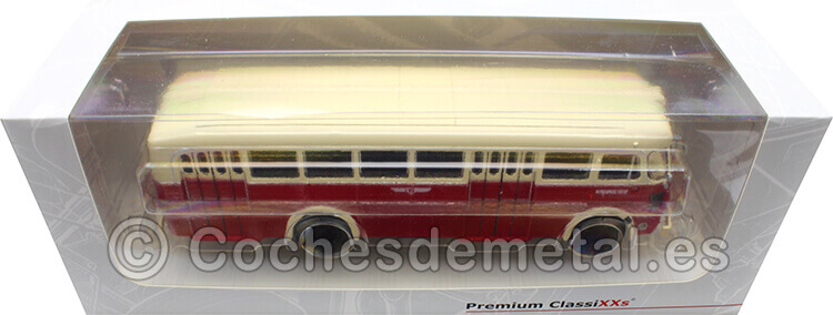 1965 Ikarus 60 Transporte Urbano de Cottbus Rojo/Crema 1:43 Premium ClassiXXs PCL47190