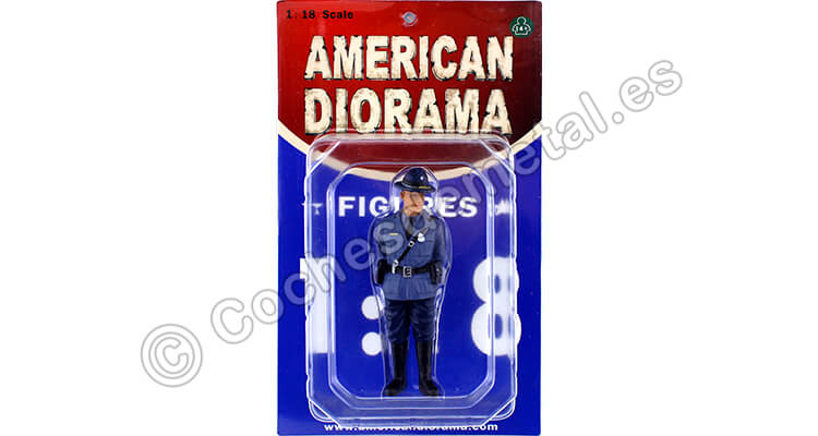 Figura de Resina de la Policia Estatal Americana State Trooper Craig 1:18 American Diorama 16107