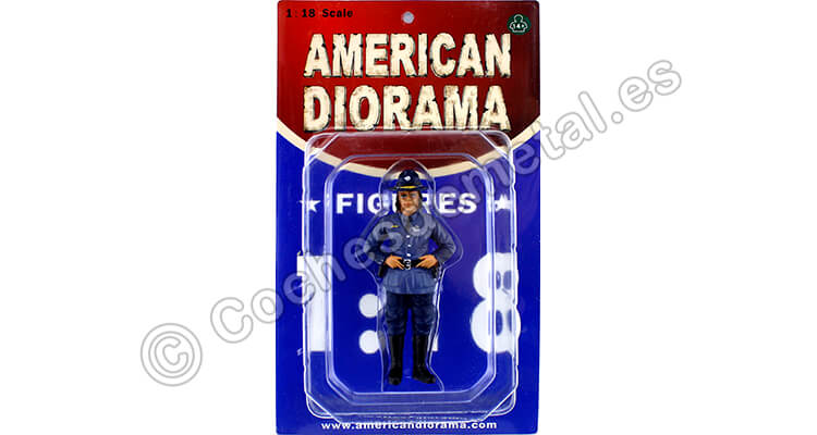 Figura de Resina de la Policia Estatal Americana State Trooper Sharon 1:18 American Diorama 16109