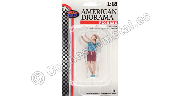 Figura de Resina Figurantes - Chica Selfie 1:18 American Diorama 18702