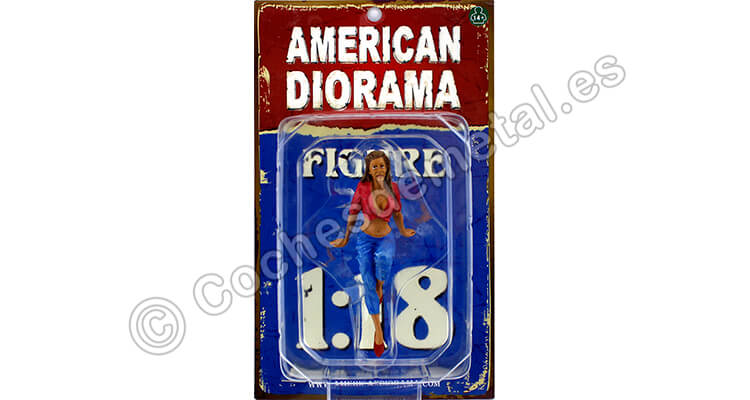 Figura de Resina Wendy Apoyada en el Coche 1:18 American Diorama 23854