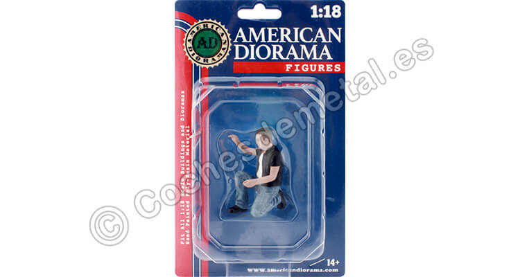 Figura de Resina Motorista Motorman 1:18 American Diorama 23867