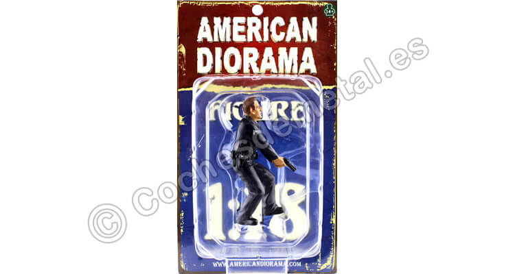 Figura de resina Oficial de Policía III 1:18 American Diorama 24013