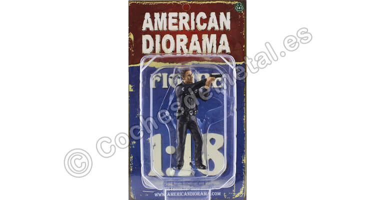 Figura de Resina Oficial de Policía IV 1:18 American Diorama 24014