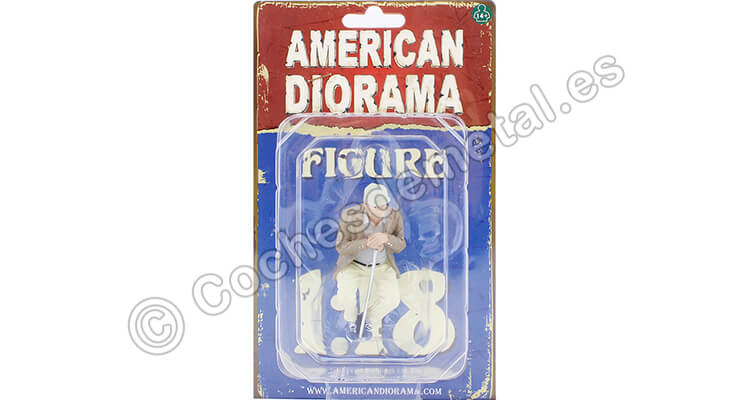 Figura de Resina Anciano Sentado 1:18 American Diorama 38234