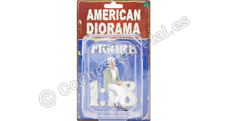 Figura de Resina Anciana Sentada 1:18 American Diorama 38235