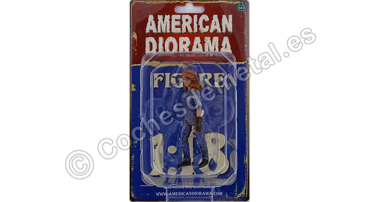 Figura de Resina Mujer Mecánico Retro III 1:18 American Diorama 38246