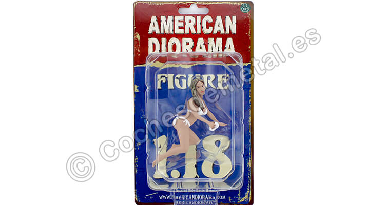 Figura de Resina Car Wash Girl Jenny 1:18 American Diorama 76263