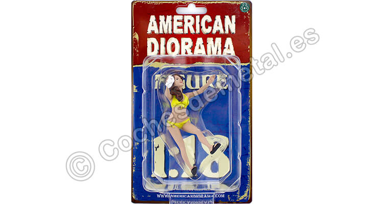 Figura de Resina Car Wash Girl Stephanie 1:18 American Diorama 76266