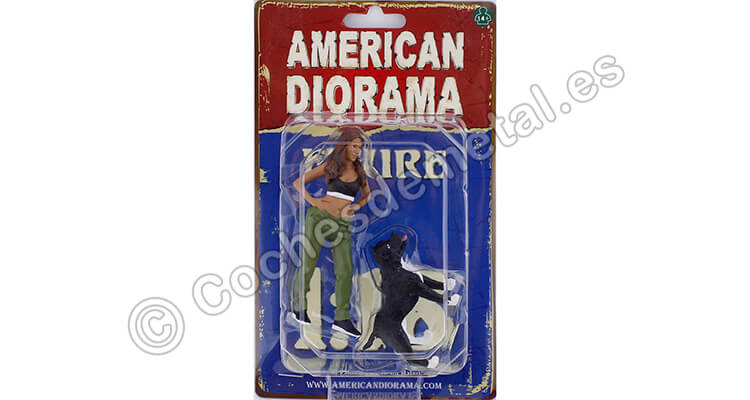 Figura de Resina Lowriders IV con Perro 1:18 American Diorama 76276