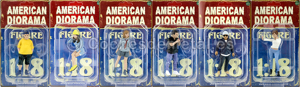 Figura de Resina Quedada Series I, Set de 6 1:18 American Diorama 76277 76278 76279 76280 76281 76282