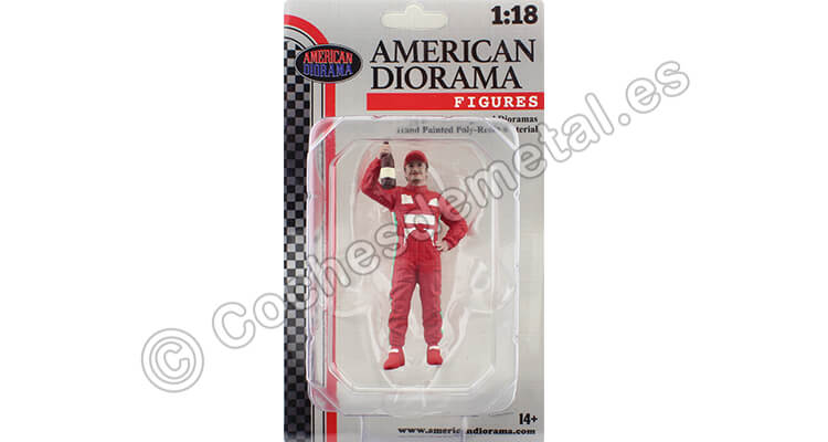 2000 Figura de Resina Fernando Alonso Leyendas de las Carreras Años 2000, Figura B 1:18 American Diorama 76358